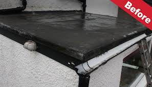 Before picture of grp roof in Pontefract